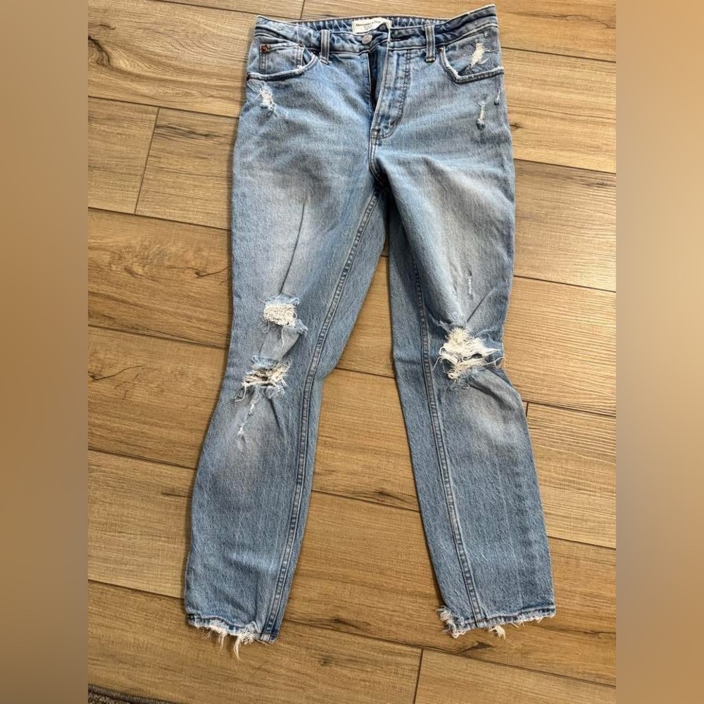 Abercrombie & Fitch Distressed Blue Jeans